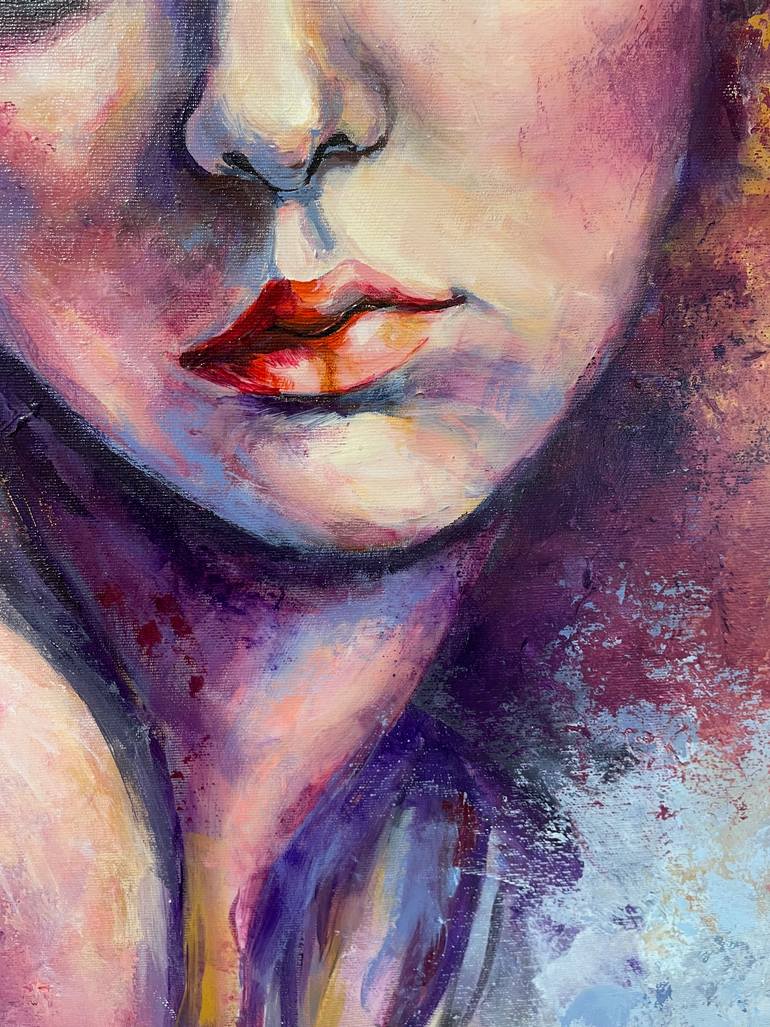 Original Art Deco People Painting by Miri Baruch