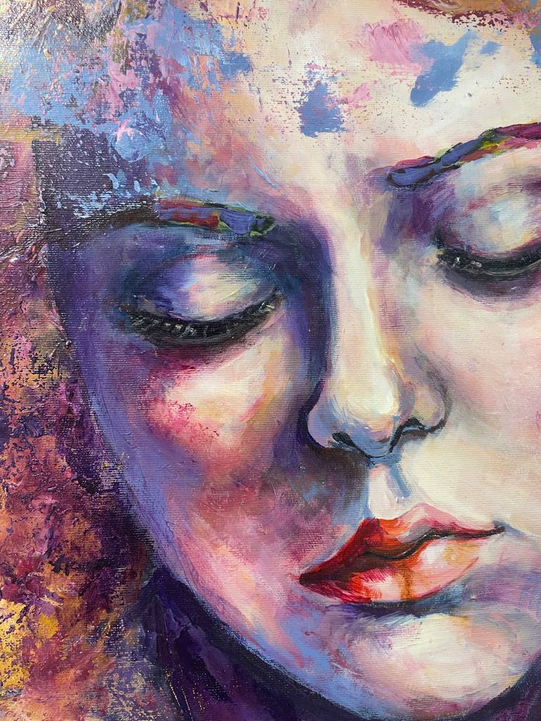 Original Art Deco People Painting by Miri Baruch