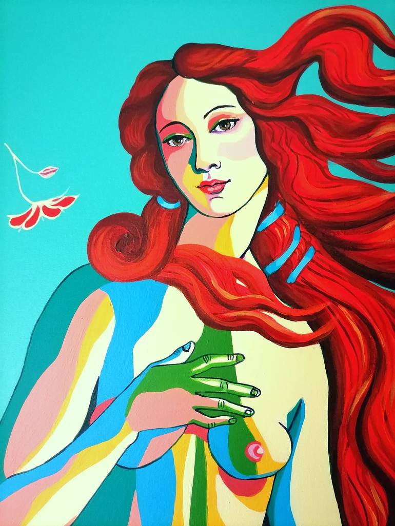 Original Art Deco Pop Culture/Celebrity Painting by Gisella Stapleton