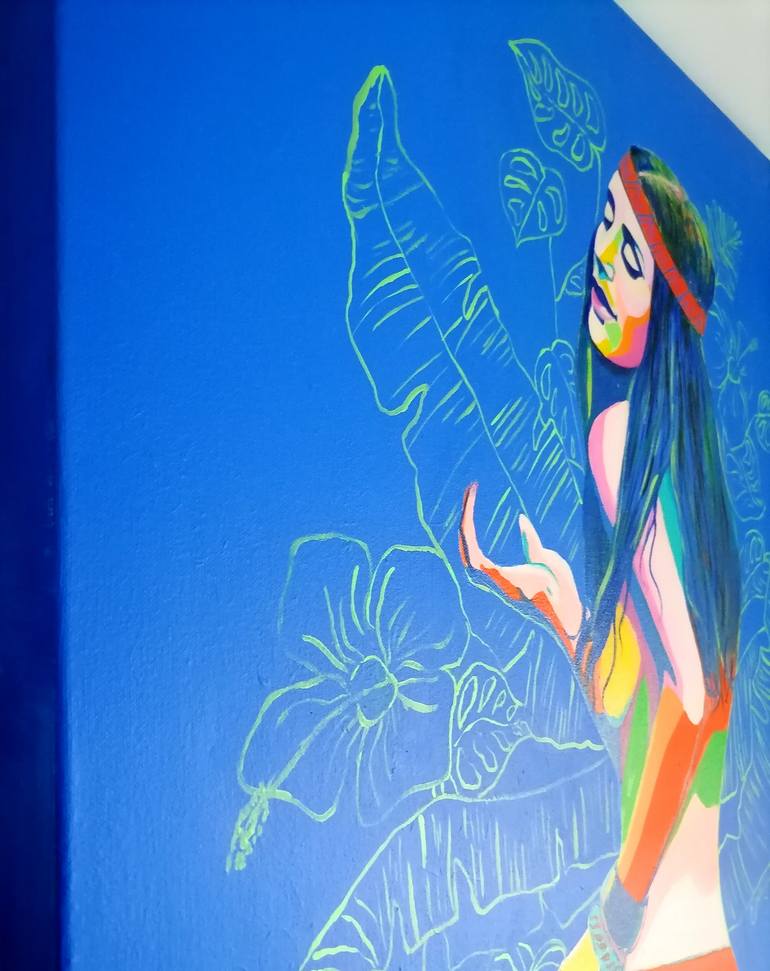 Original Expressionism Women Painting by Gisella Stapleton