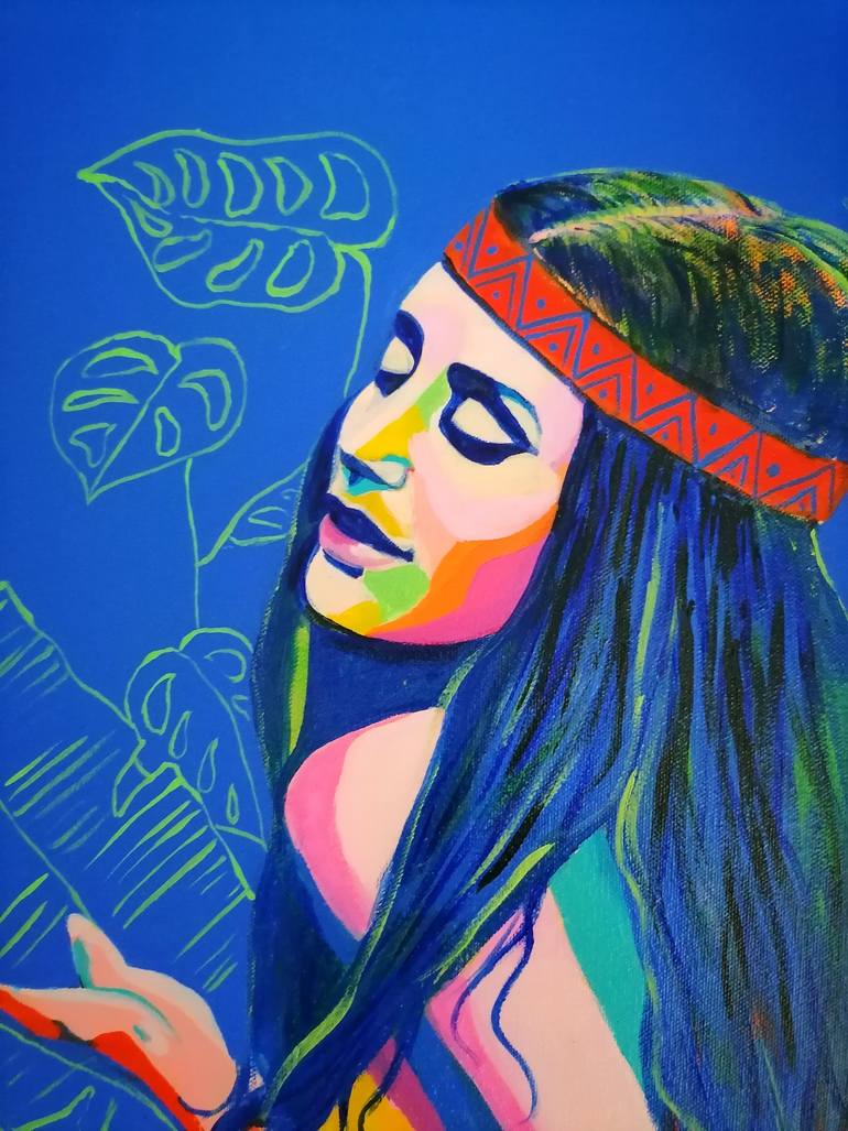 Original Expressionism Women Painting by Gisella Stapleton