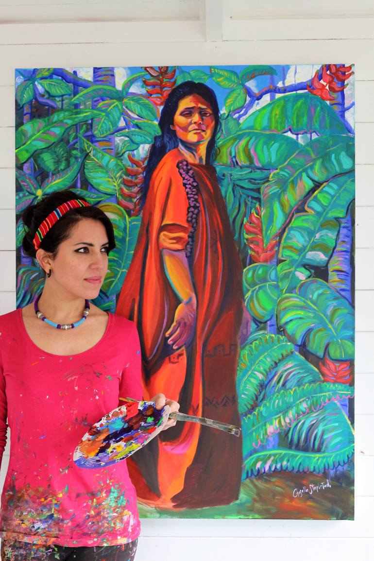 Original Figurative Women Painting by Gisella Stapleton