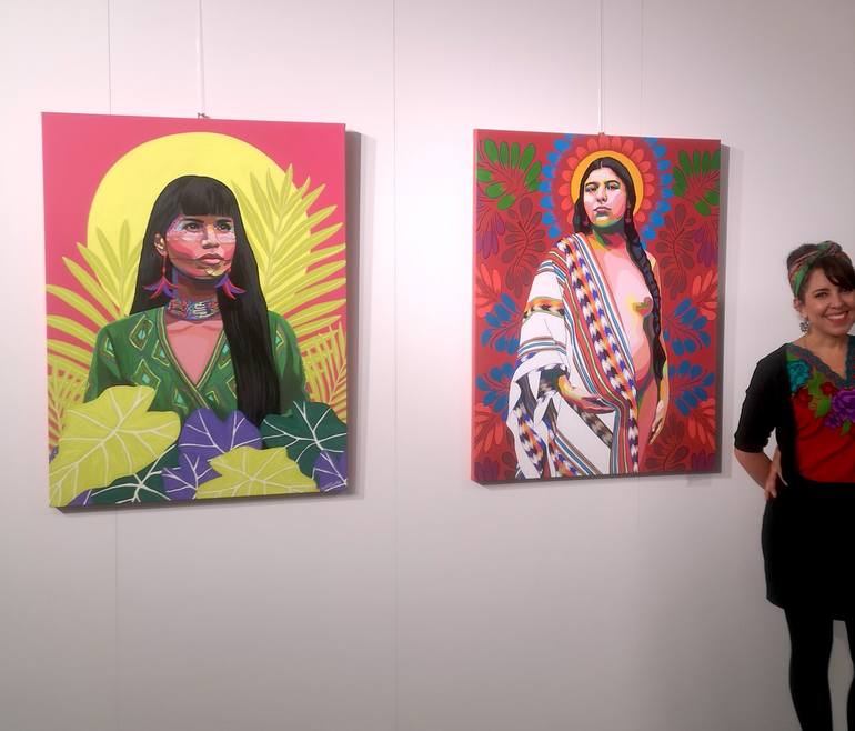 Original Figurative Women Painting by Gisella Stapleton