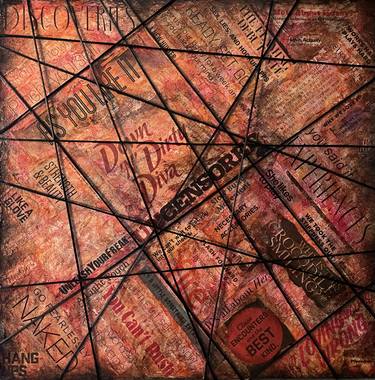 Original Abstract Erotic Mixed Media by A Perry