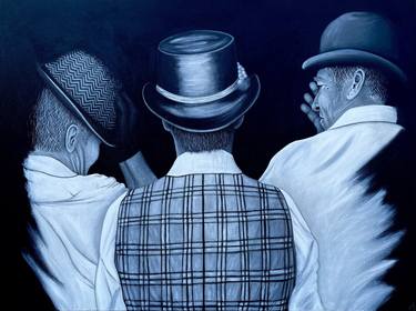 Original Figurative People Painting by A Perry