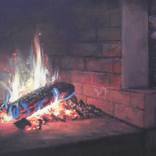By the Fireplace by Viktor Kucheryavyy