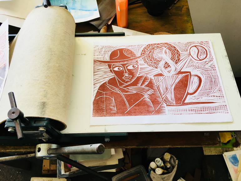 Original Figurative People Printmaking by Nicolas Luna