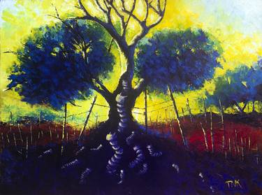 Print of Abstract Tree Paintings by Khanh Trinh Ngoc