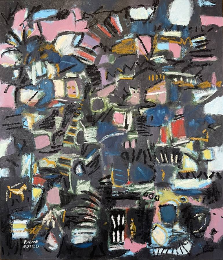 Original Abstract Expressionism Abstract Paintings by Ragnar Hólm