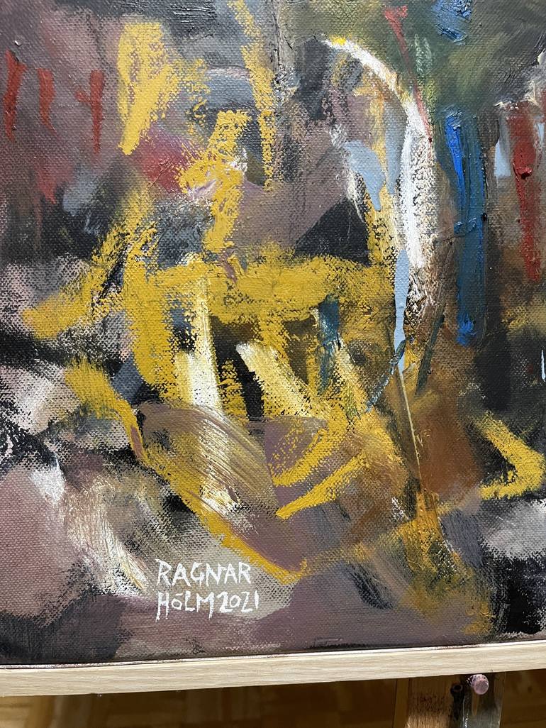 Original Abstract Expressionism Abstract Painting by Ragnar Hólm