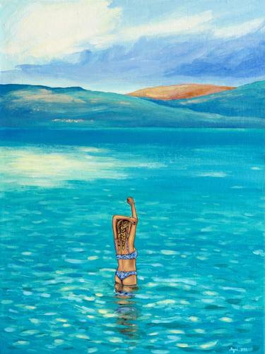 Original Realism Beach Paintings by Agnieszka Turek