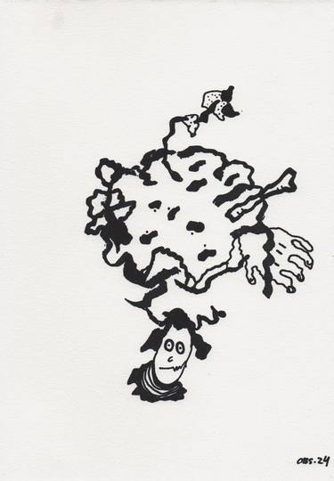 Original Black & White People Drawings by Oddbjørn Sørvik