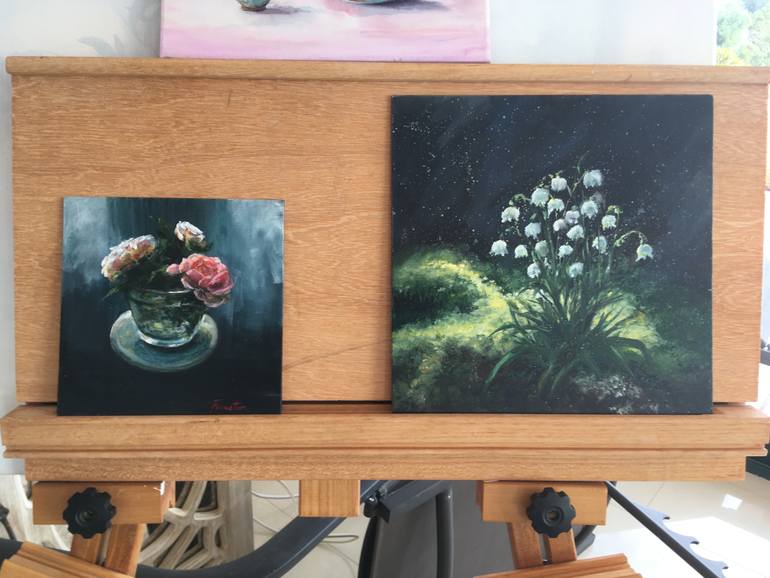 Original Impressionism Floral Painting by Lizzy Forrester