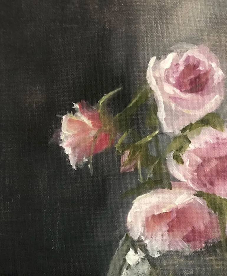 Original Impressionism Floral Painting by Lizzy Forrester