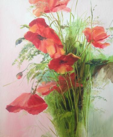 Print of Expressionism Floral Paintings by Lizzy Forrester