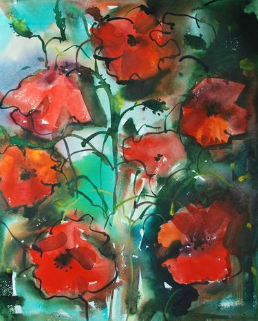 Original Impressionism Floral Paintings by Olga Polichtchouk