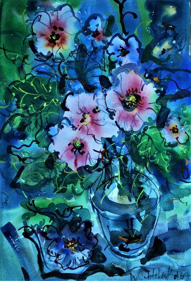 Original Figurative Floral Paintings by Olga Polichtchouk
