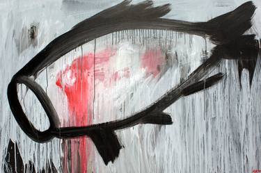 Print of Expressionism Fish Paintings by Kefu Hu