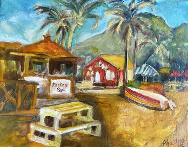 Original Expressionism Beach Painting by Ann Faillace