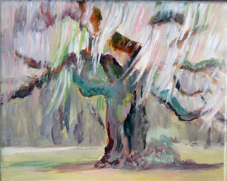 Southern Pink Spanish Moss Painting by Ann Faillace Saatchi Art