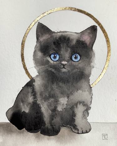 Original Cats Paintings by Eva Fialka