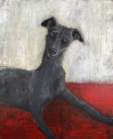 Original Abstract Dogs Paintings by Eva Fialka