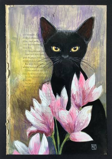 Original Impressionism Cats Paintings by Eva Fialka