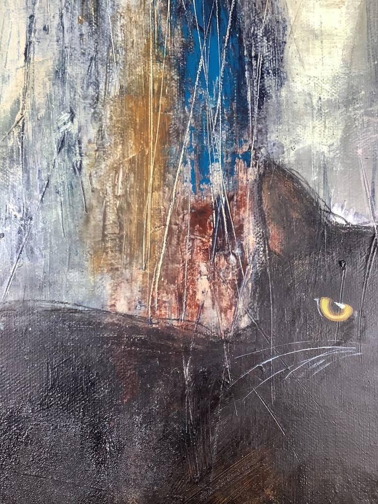 Original Cats Painting by Eva Fialka