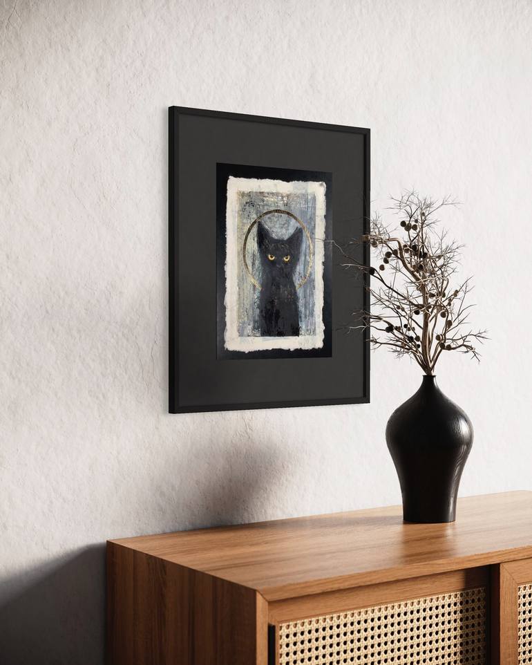 Original Cats Painting by Eva Fialka