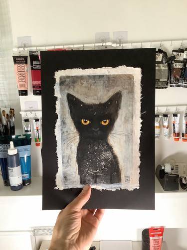 Original Cats Paintings by Eva Fialka