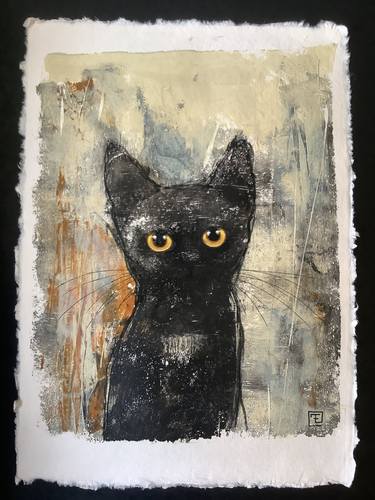 Original Abstract Cats Paintings by Eva Fialka