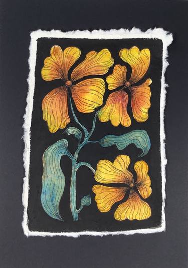 Original Floral Paintings by Eva Fialka