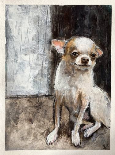 Original Dogs Paintings by Eva Fialka