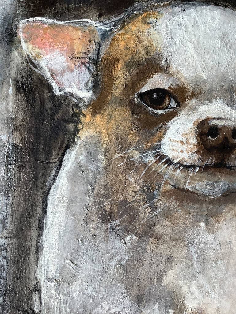 Original Dogs Painting by Eva Fialka