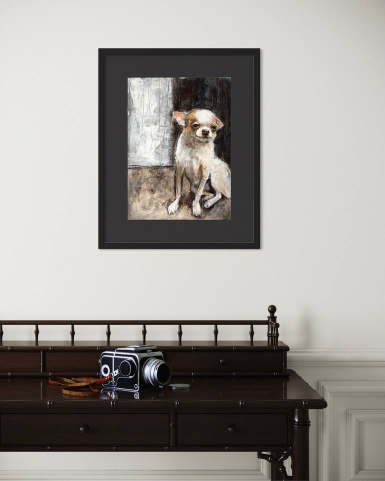 Original Dogs Painting by Eva Fialka