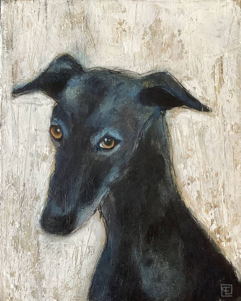 BLUE DOG Painting by Eva Fialka Saatchi Art