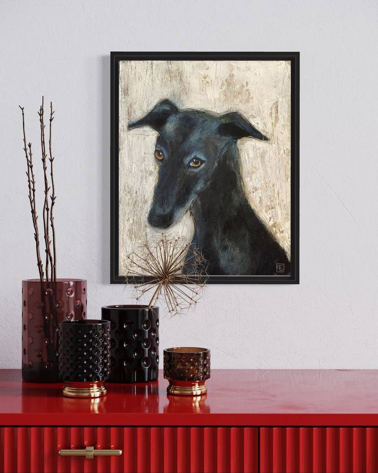 Original Dogs Painting by Eva Fialka