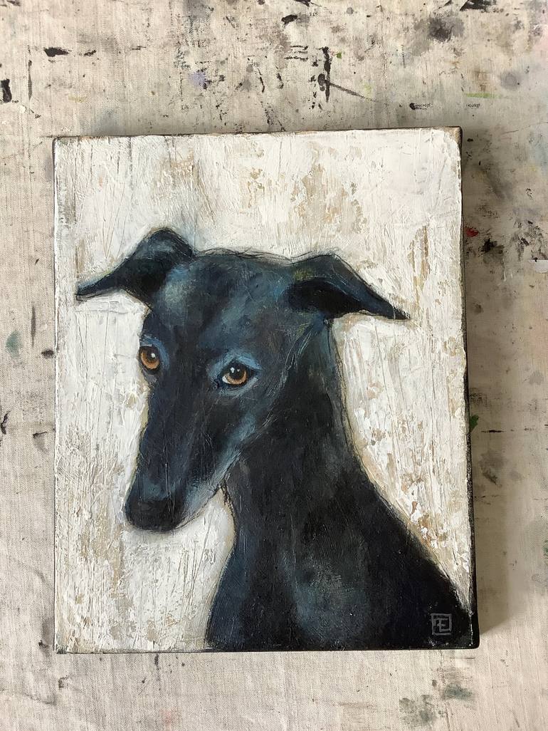 Original Dogs Painting by Eva Fialka