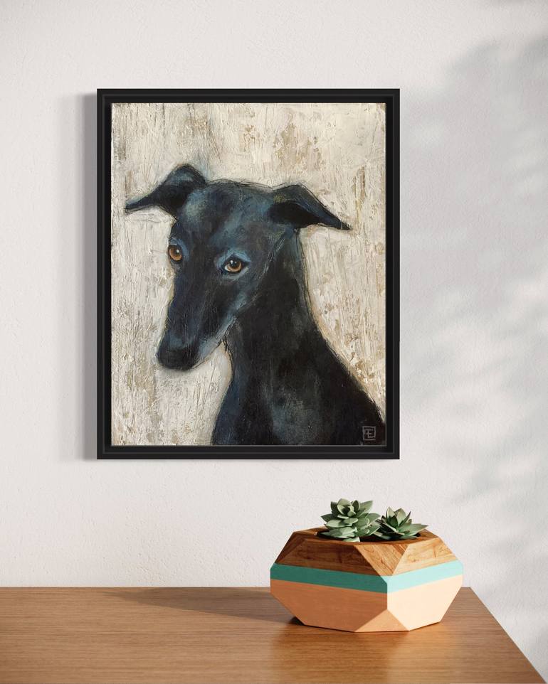 Original Dogs Painting by Eva Fialka