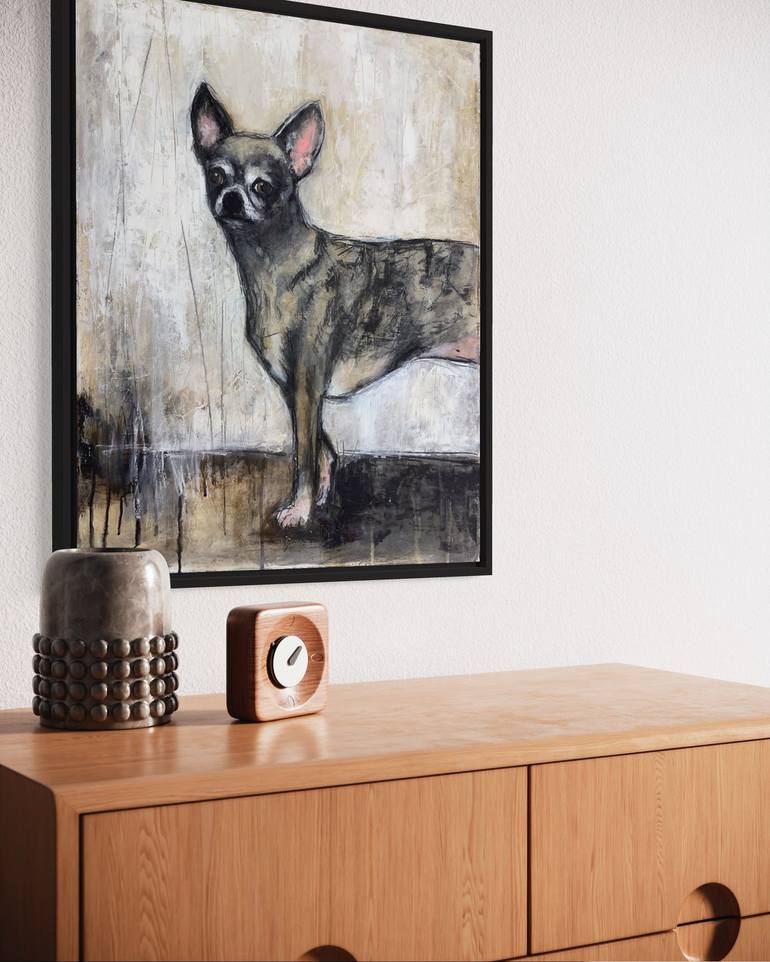 Original Dogs Painting by Eva Fialka