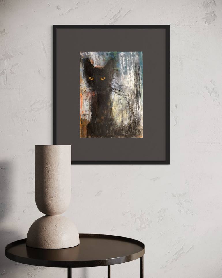 Original Cats Painting by Eva Fialka