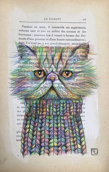 Original Cats Drawings by Eva Fialka