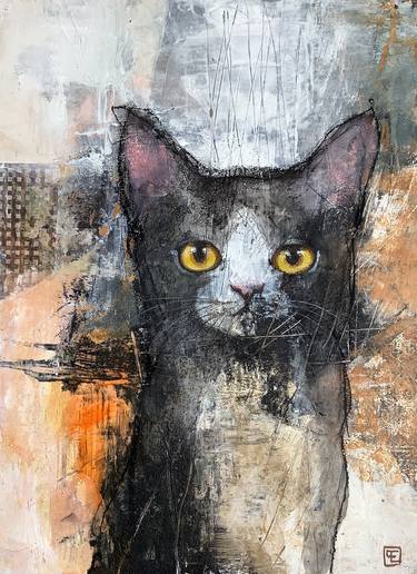 Original Cats Paintings by Eva Fialka