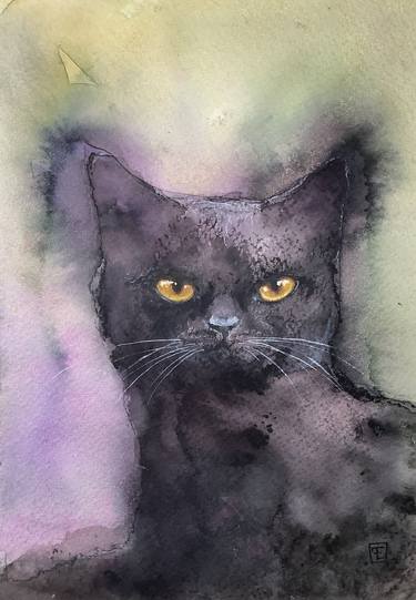 Original Abstract Cats Paintings by Eva Fialka