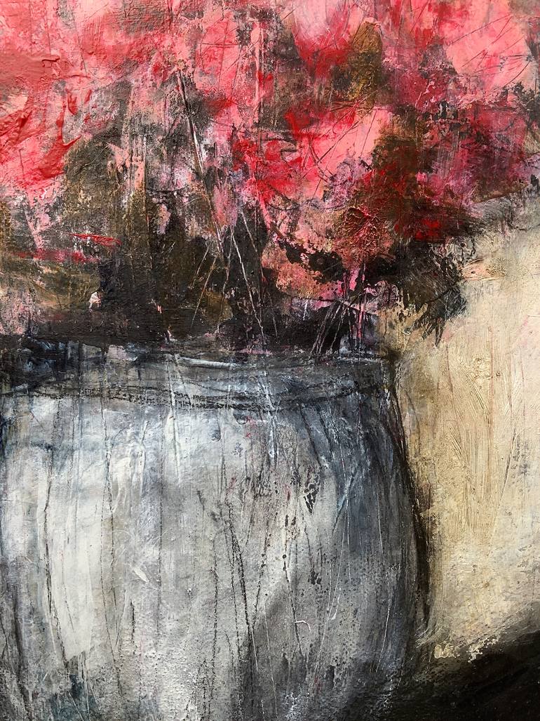 Original Abstract Cats Painting by Eva Fialka