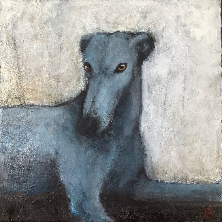 Original Abstract Dogs Paintings by Eva Fialka