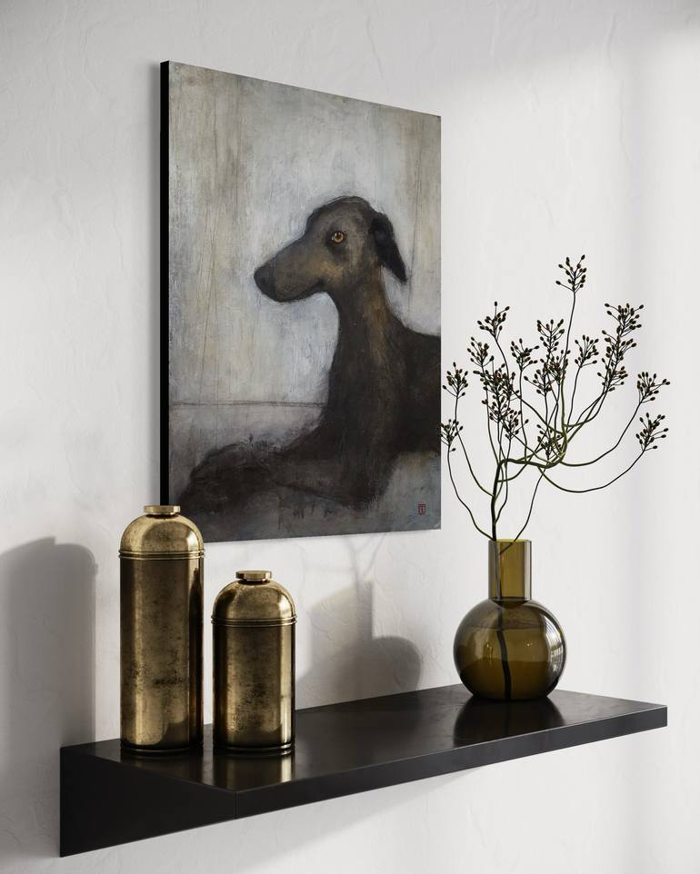Original Figurative Animal Painting by Eva Fialka