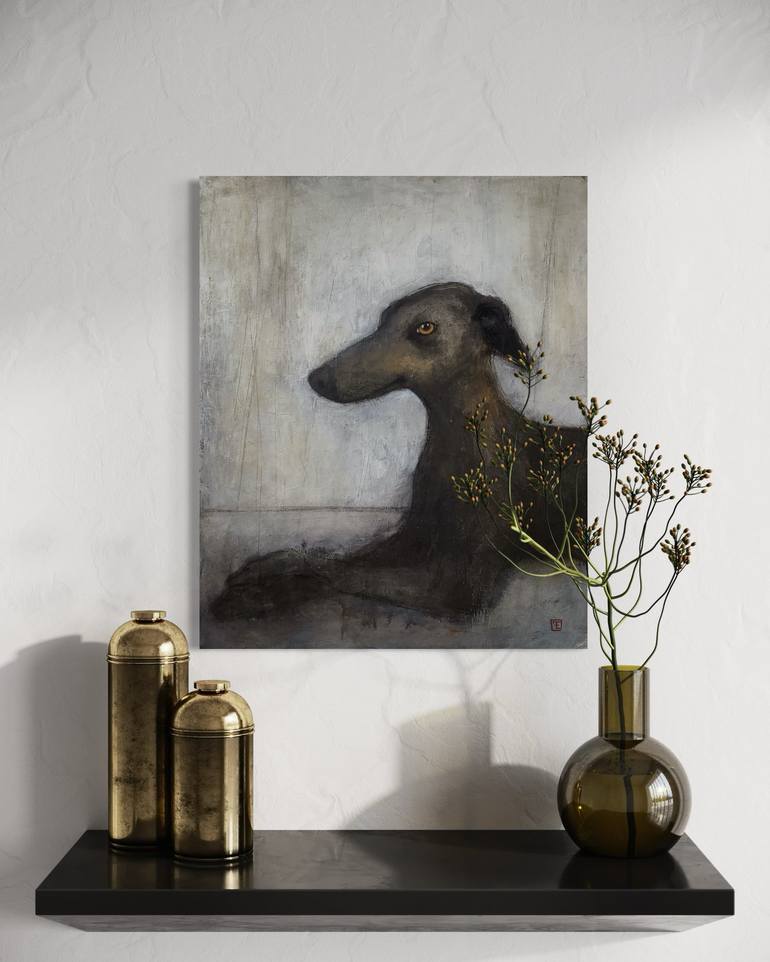 Original Figurative Animal Painting by Eva Fialka