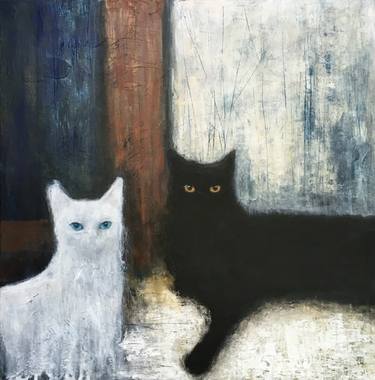 abstract cat painting