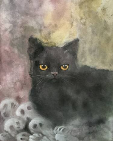 Original Cats Paintings by Eva Fialka